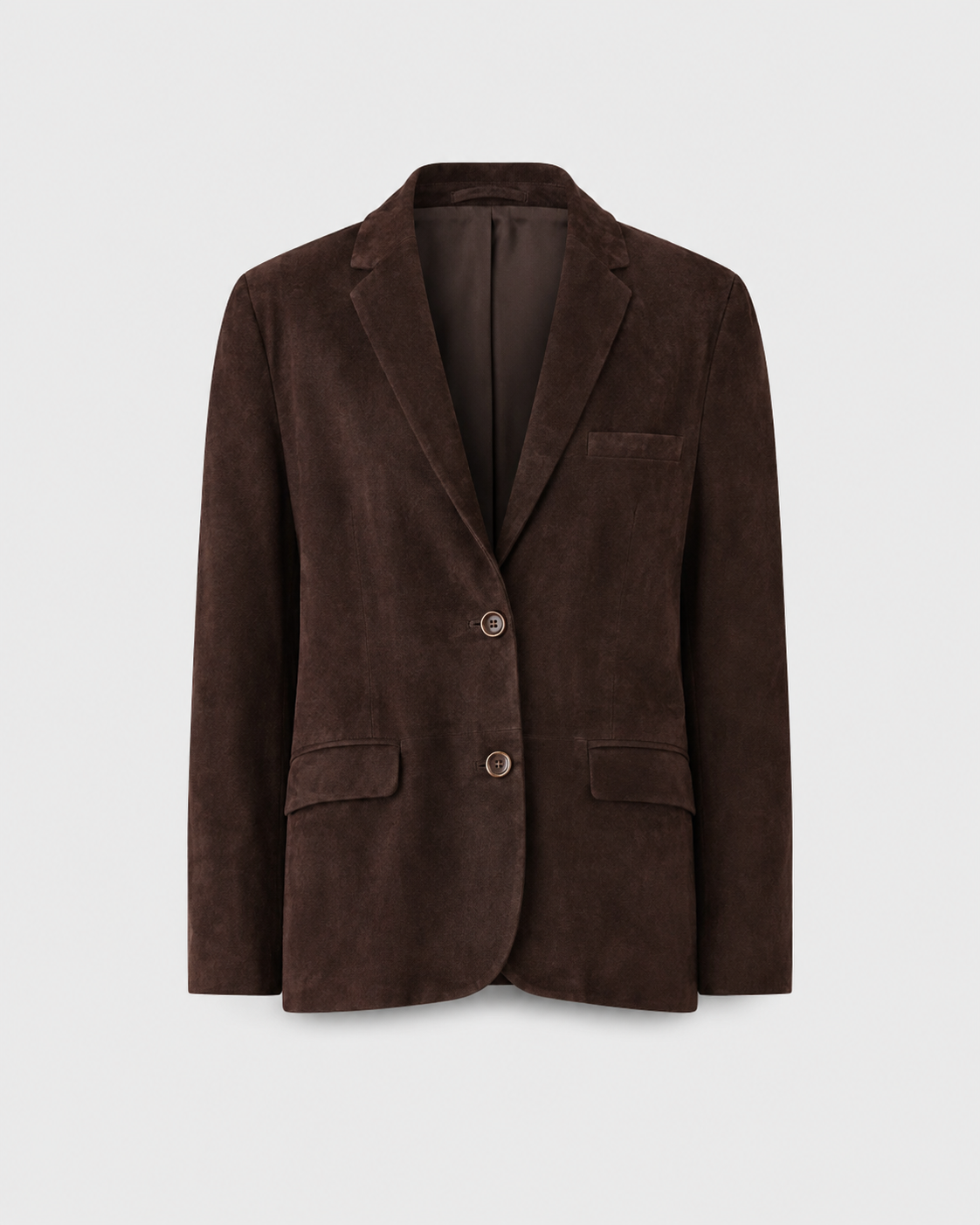 Blazer de Camurça Marrom Café