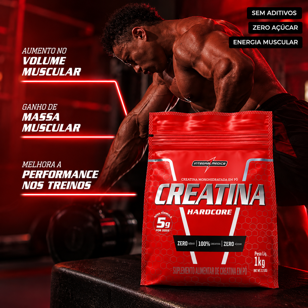 Creatina 100% Pura Pouch 1kg