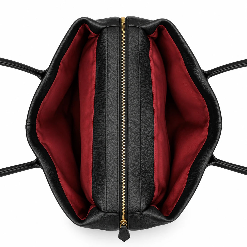 Bolsa Feminina Preta Em Couro Aurora | Soult Atelier