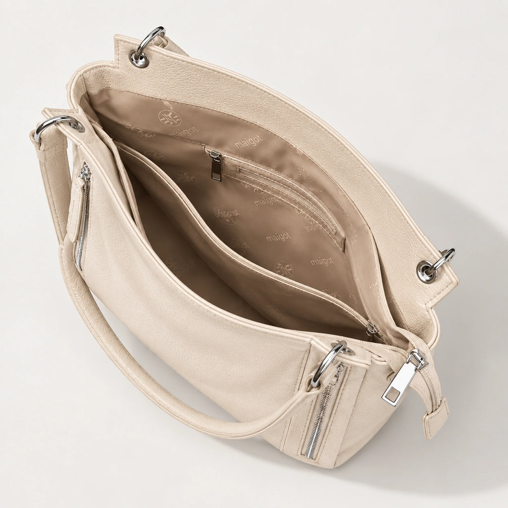 Bolsa Feminina Off White em Couro Siena