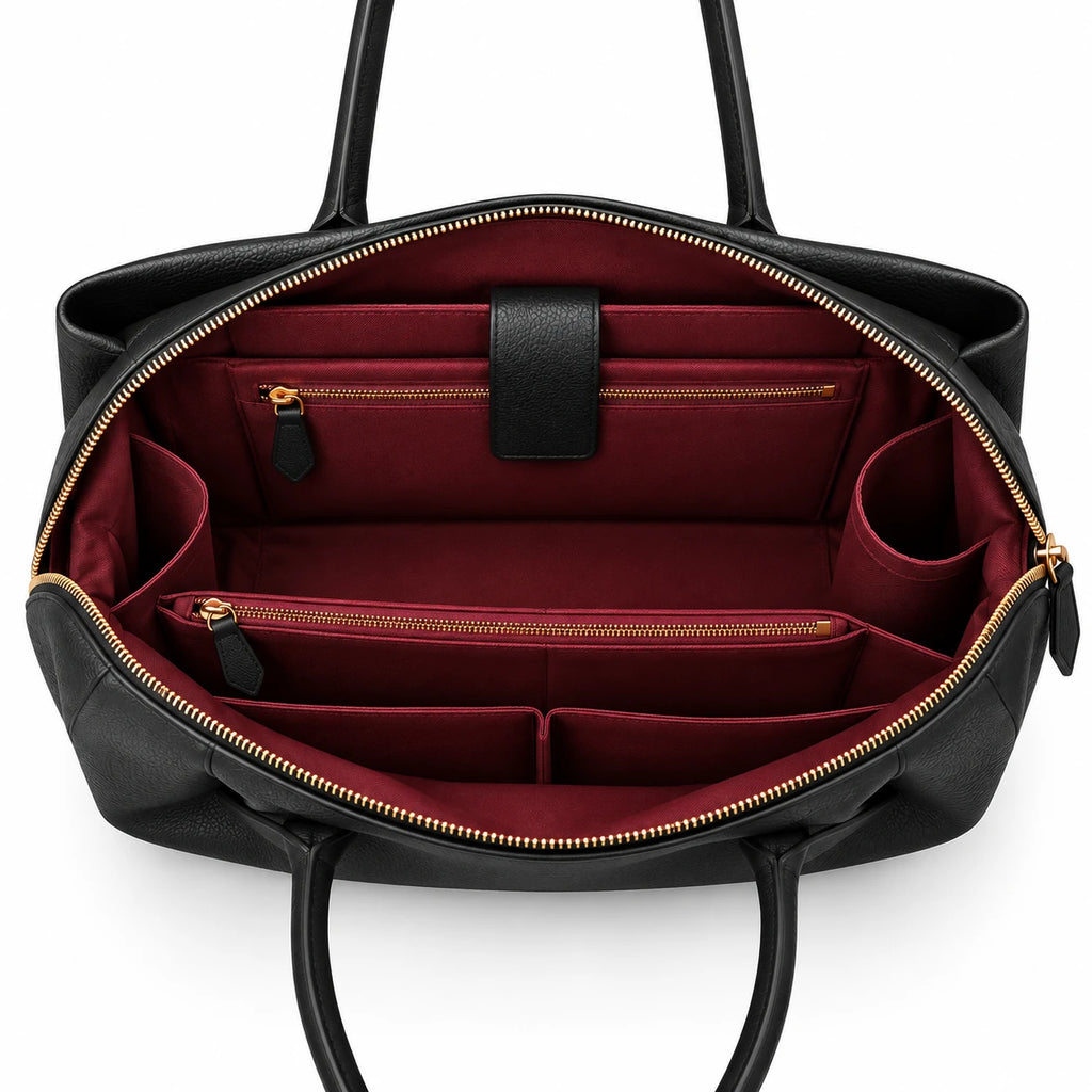 Bolsa Feminina Preta Em Couro Aurora | Soult Atelier