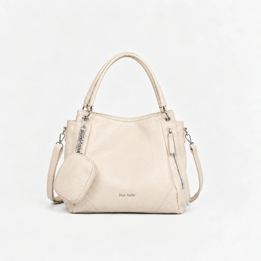Bolsa Feminina Off White em Couro Siena