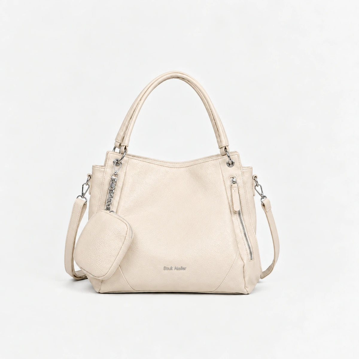 Bolsa Feminina Off White em Couro Siena