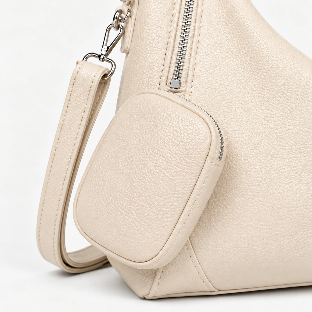 Bolsa Feminina Off White em Couro Siena