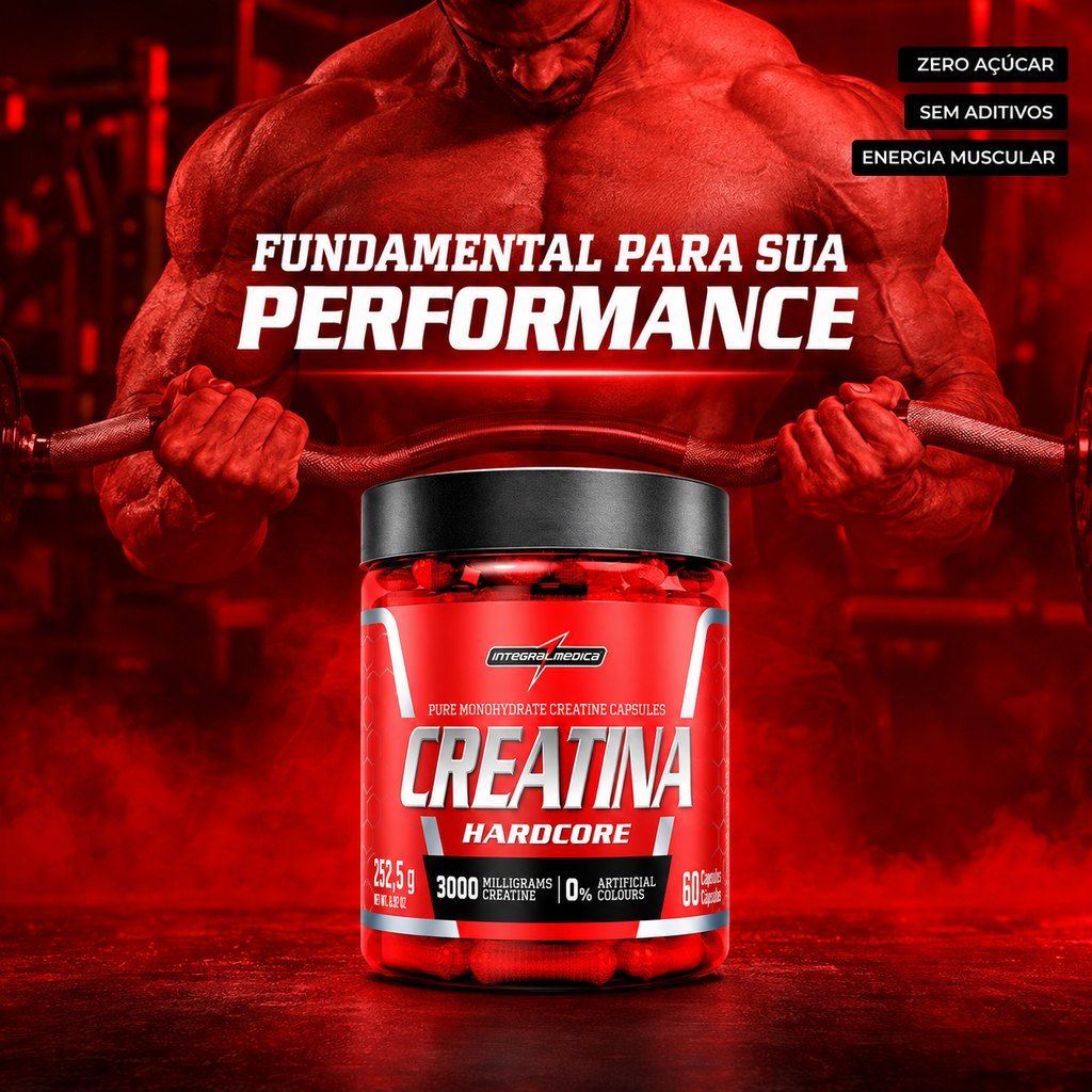 Creatina 100% Pura 60 Cápsulas