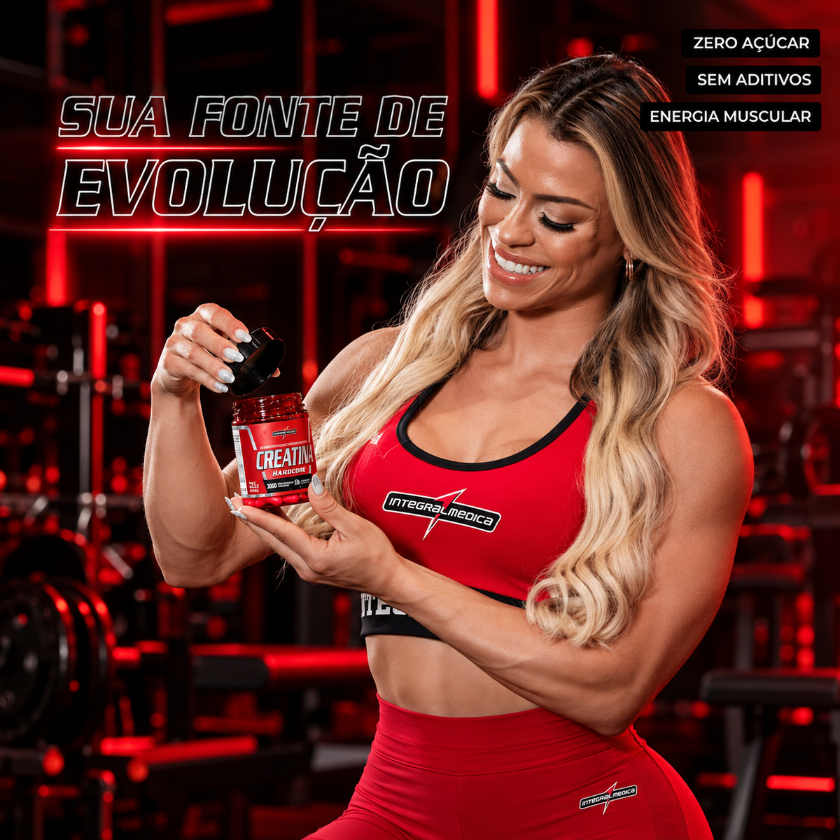 Creatina 100% Pura 60 Cápsulas