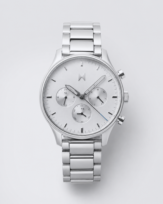 Relógio Chronograph em Aço Prata