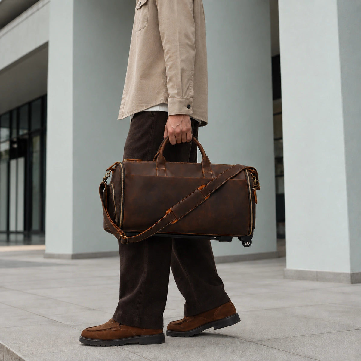 bolsa de couro masculino