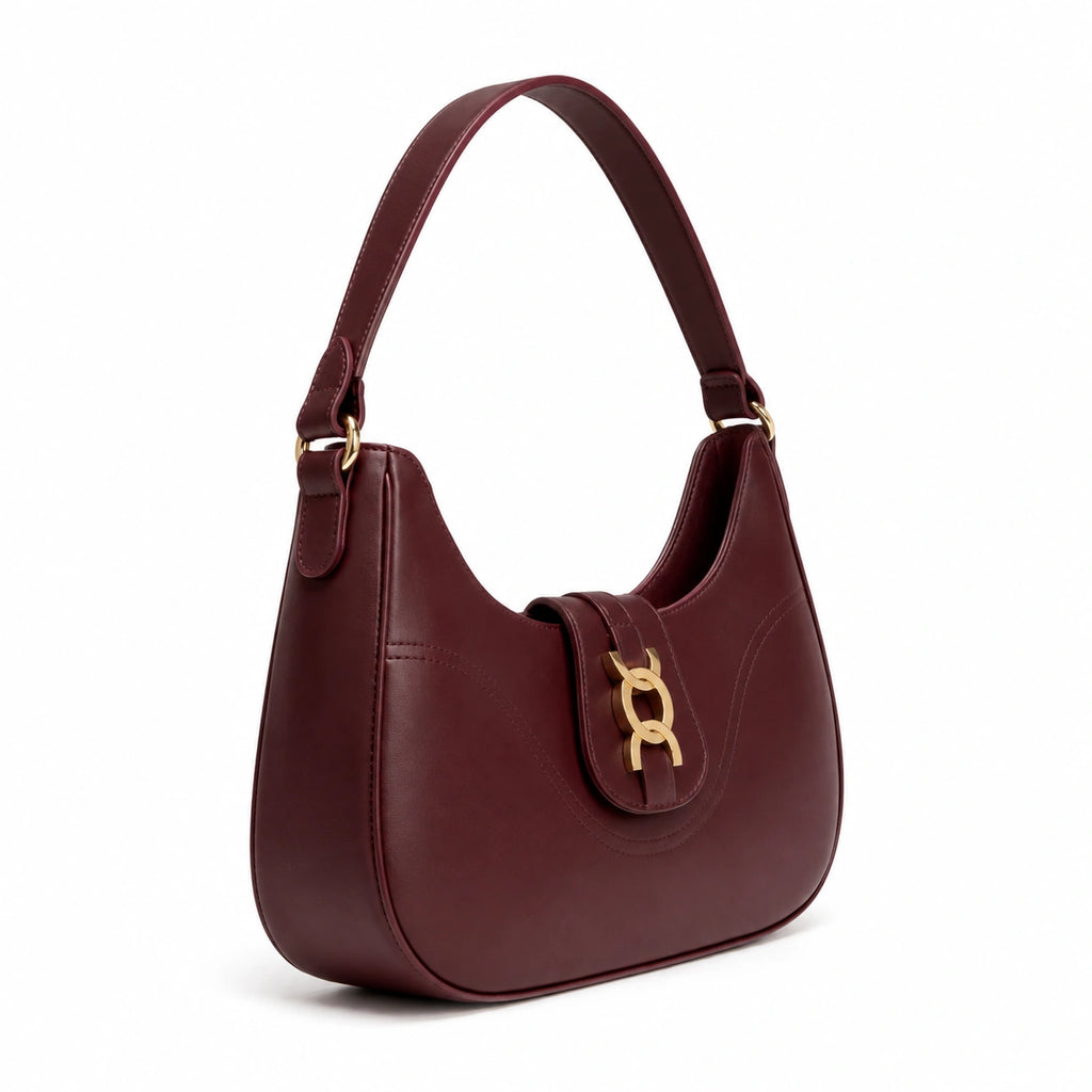 bolsa vermelha de couro