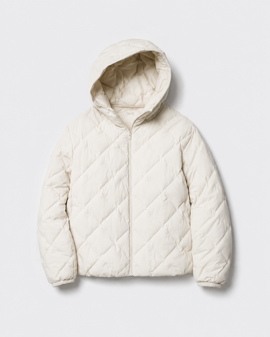Jaqueta Puffer Matelassê Off-White