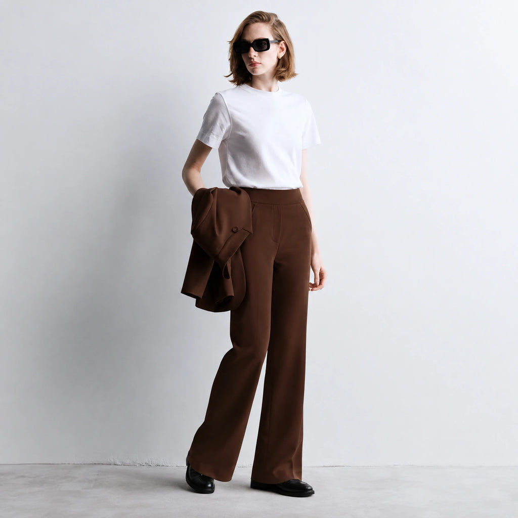 look calça marrom