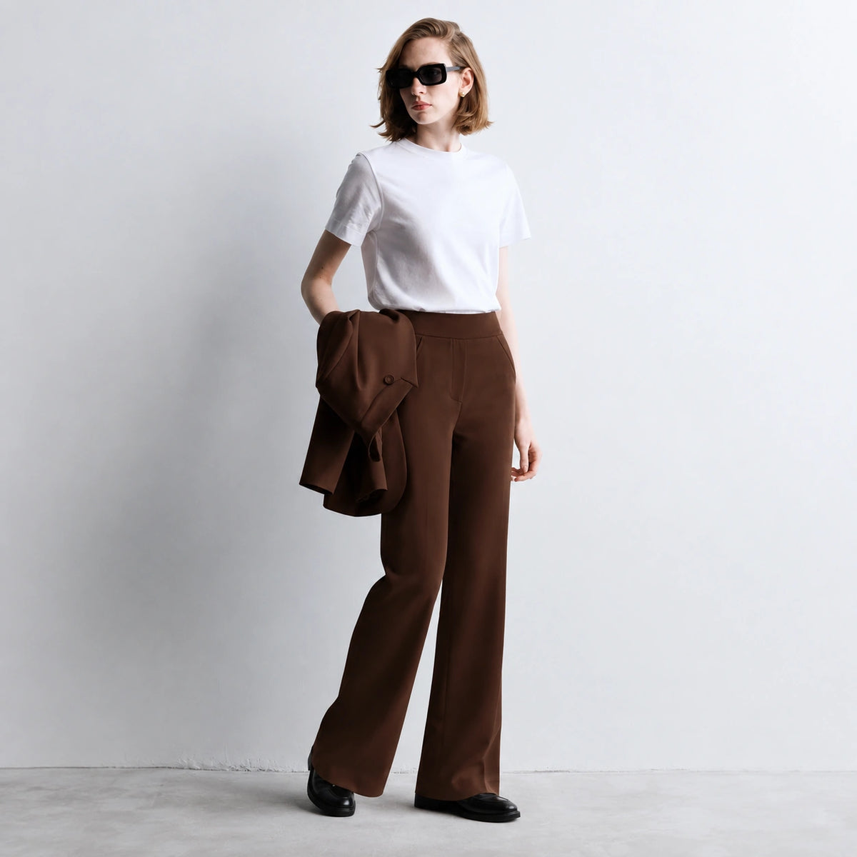 look calça marrom