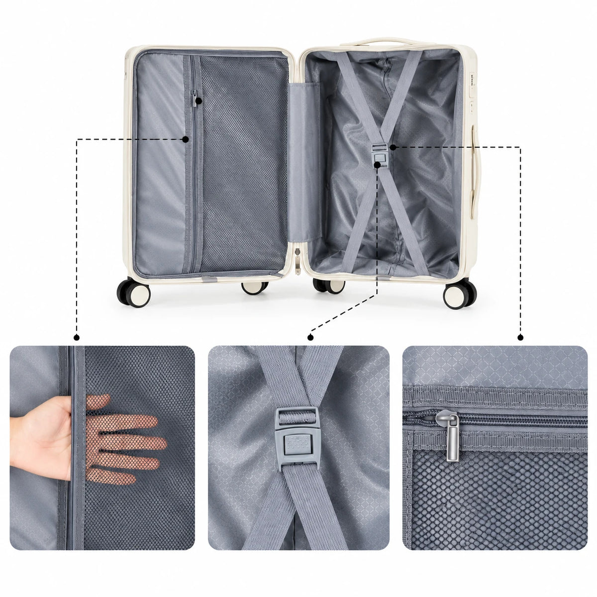 Mala De Viagem Bordo 10kg Rodas 360° Atelier
