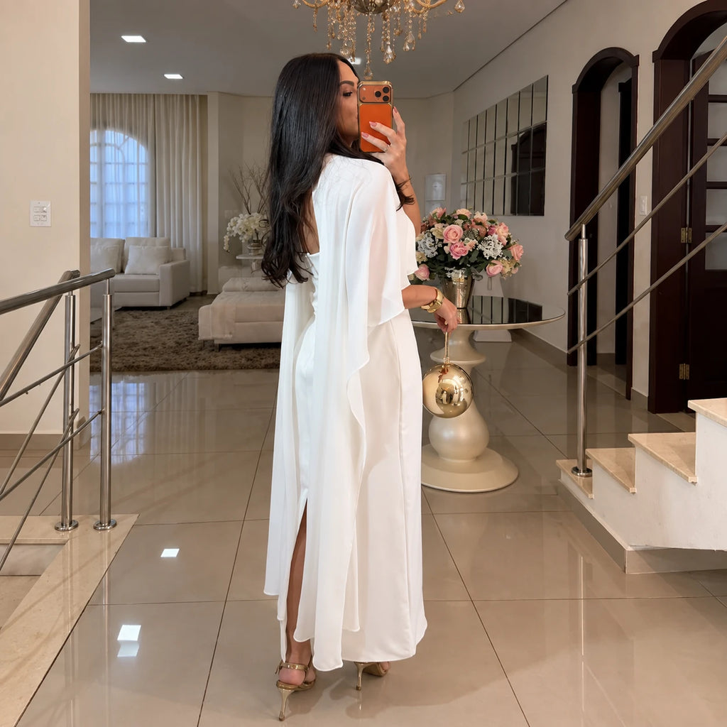 vestido branco longo