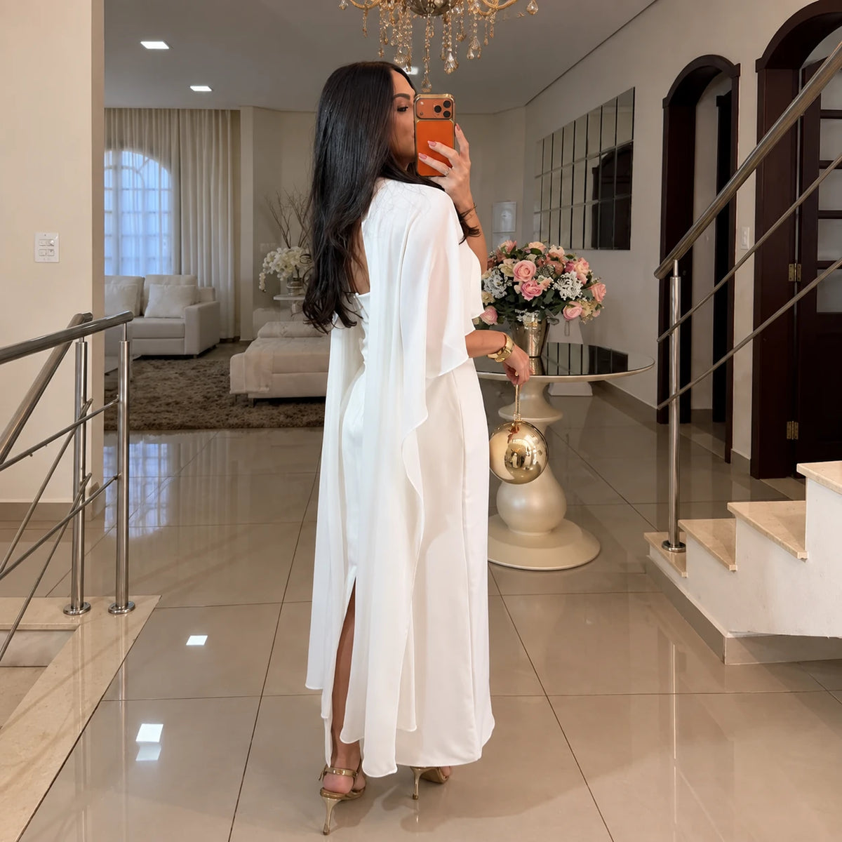 vestido branco longo