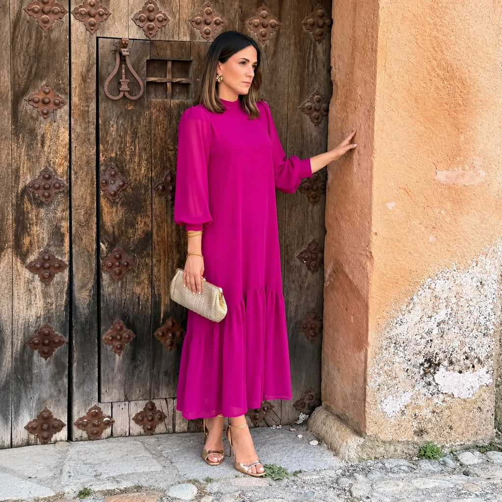 vestido rosa claro